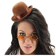 Steampunk Mini Brown Bowler Hat